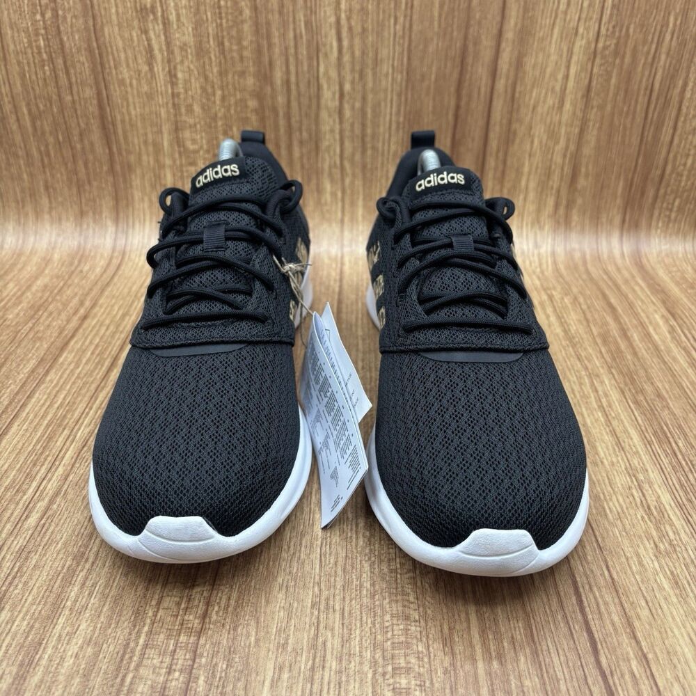 ADIDAS QT RACER 2.0 FY8247 Black/Hazy Beige/Gray Women’s Size 9.5 Running Shoe‎ - Picture 4 of 9
